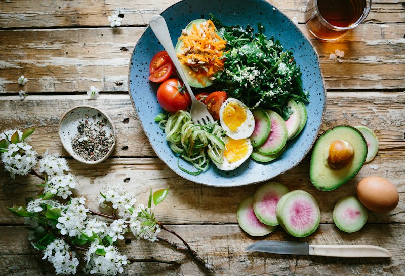 A selection of fresh foods and ingredients