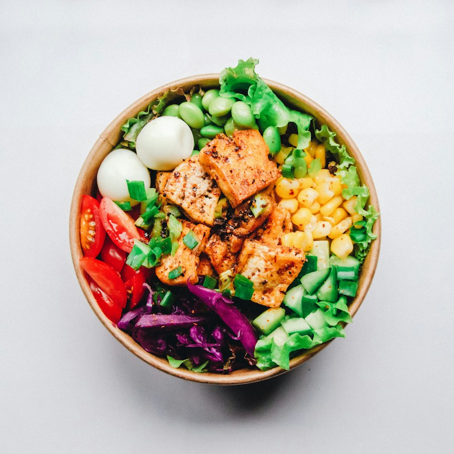 A colourful bowl of fresh ingredients